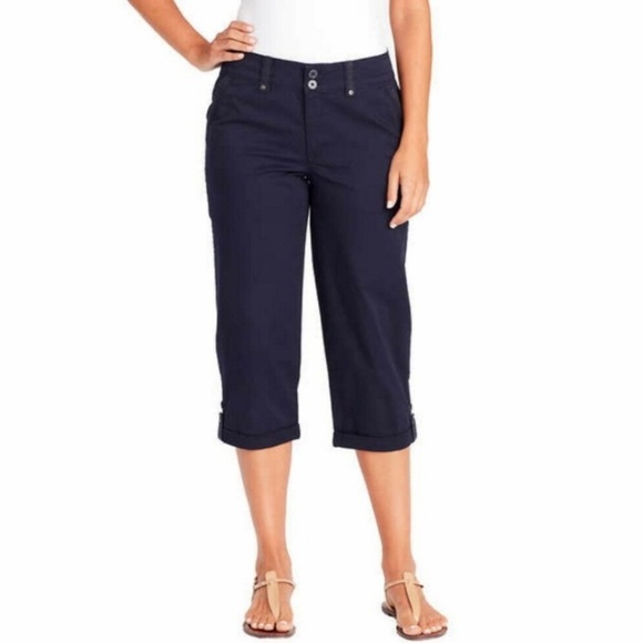 GLORIA VANDERBILT Cuffed Utility Capris NWT - Picture 1 of 10